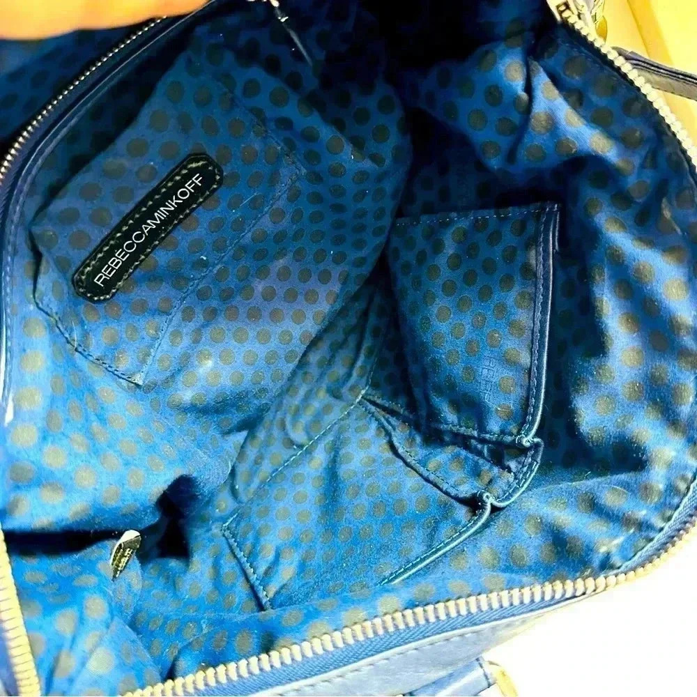 Rebecca Minkoff Blue Morning After Leather Crossbody Bag - Picture 10 of 12